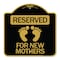 Signmission Blue Reserved Parking for New Mothers, Black & Gold Aluminum Sign, 18" x 18", BG-1818-24297 A-DES-BG-1818-24297 - alternate 1
